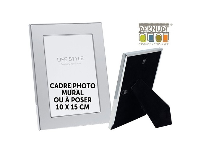 CADRE A POSER10X15 ARGENTE MAT AVEC FILET BRILLANT