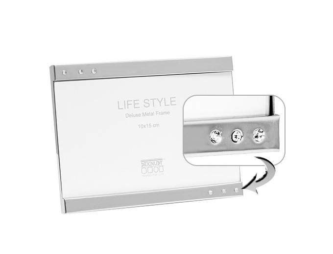 Deknudt cadre à poser avec bord argenté et joyaux S557MK