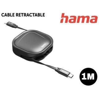 CABLE FAST USBC USBC 60W RETRACTABLE 1M BLANC