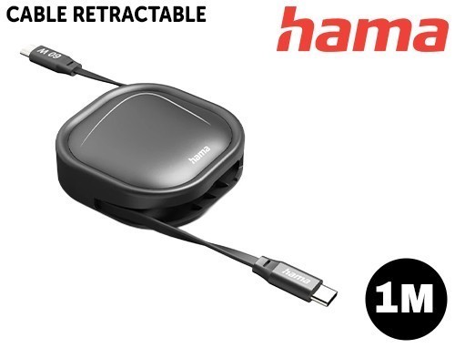 CABLE FAST USBC USBC 60W RETRACTABLE 1M BLANC