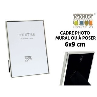 CADRE FIN METAL ARGENTE BRILLANT S58MS1 6X9cm