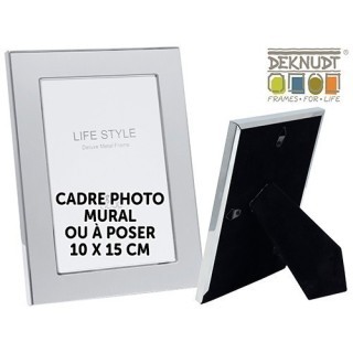 CADRE A POSER10X15 ARGENTE MAT AVEC FILET BRILLANT