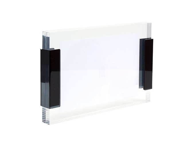 CADRE VERRE EPAIS 10X15 TRANSPARENT AVEC CLIP NOIR