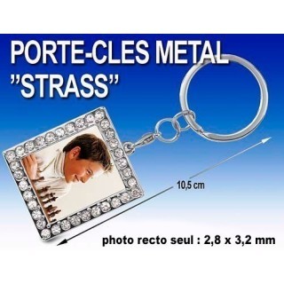 DEKNUDT PORTE-CLEFS STRASS RECTANG 4x45CM
