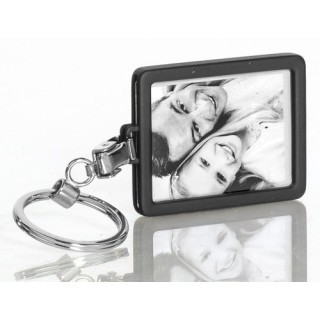 DEKNUDT PORTE-CLEFS ALU 3,5 x 4,5 BORDURE NOIRE