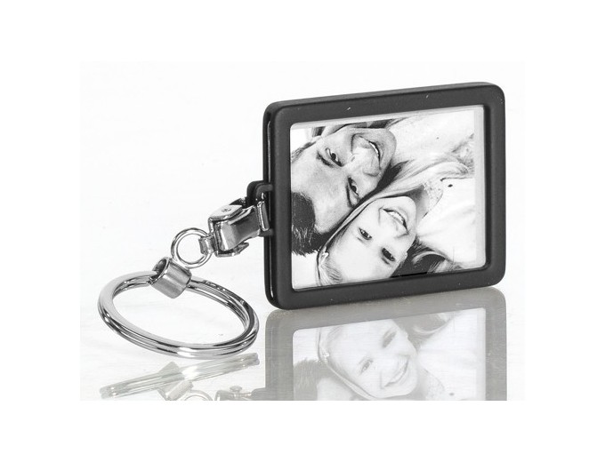 DEKNUDT PORTE-CLEFS ALU 3,5 x 4,5 BORDURE NOIRE