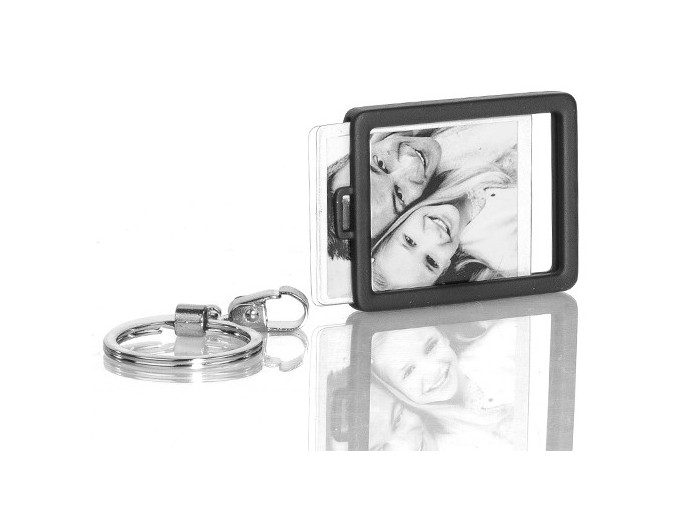 DEKNUDT PORTE-CLEFS ALU 3,5 x 4,5 BORDURE NOIRE