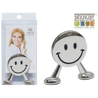 DEKNUDT PORTE PHOTO COULEUR ARGENTE AVEC SMILEY