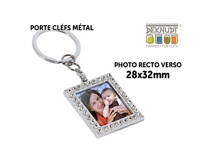 DEKNUDT PORTE-CLEFS STRASS RECTANG 4x45CM