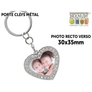 DEKNUDT PORTE-CLEFS STRASS COEUR 4x45CM