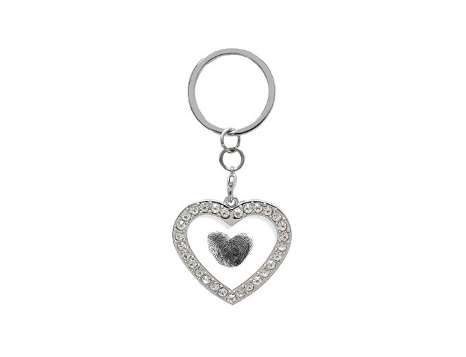DEKNUDT PORTE-CLEFS STRASS COEUR 4x45CM