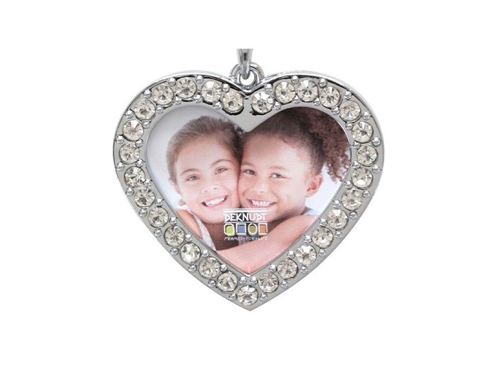 DEKNUDT PORTE-CLEFS STRASS COEUR 4x45CM