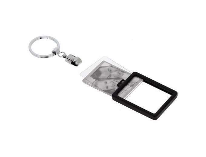 DEKNUDT PORTE-CLEFS ALU 3,5 x 4,5 BORDURE NOIRE