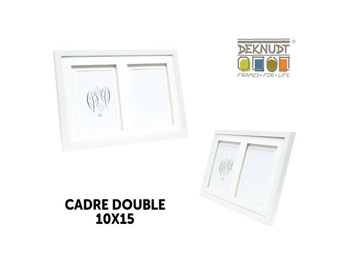 Deknudt cadre bois avec passe-partout double 2 photos S65KP2
