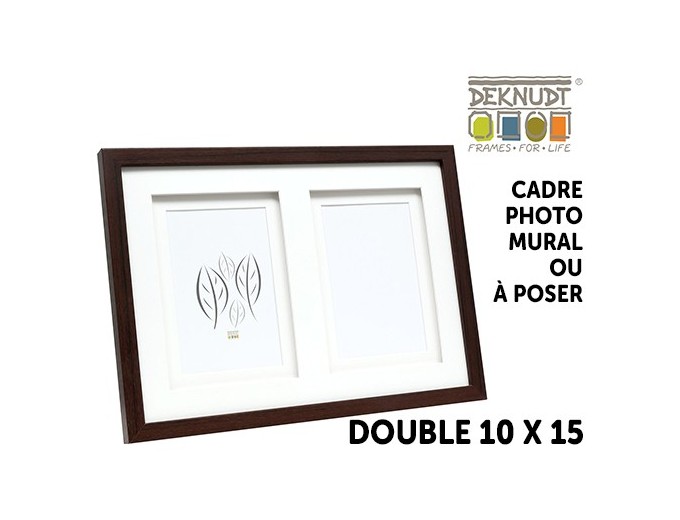 Deknudt cadre bois avec passe-partout double 2 photos S65KP2