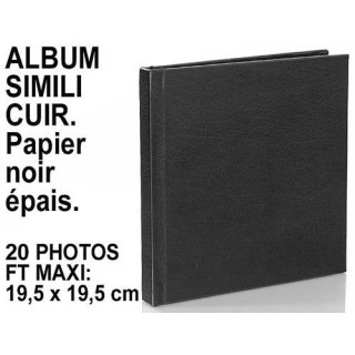 DEKNUDT ALBUM TRAD SIMILI CUIR 20X20 10 FEUILNOIR