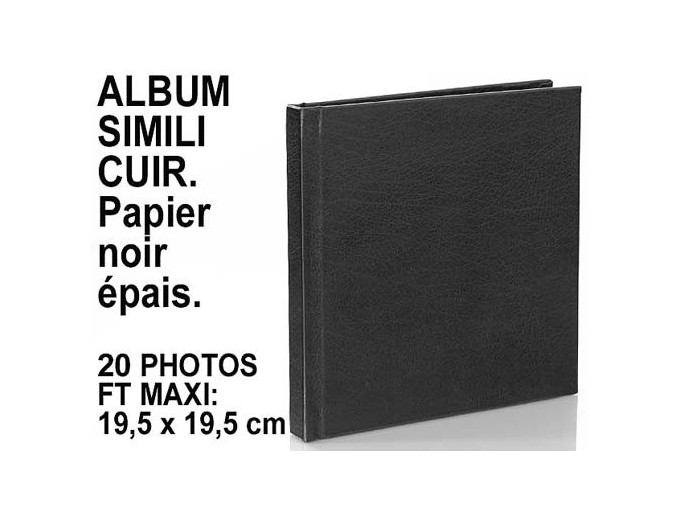 DEKNUDT ALBUM TRAD SIMILI CUIR 20X20 10 FEUILNOIR