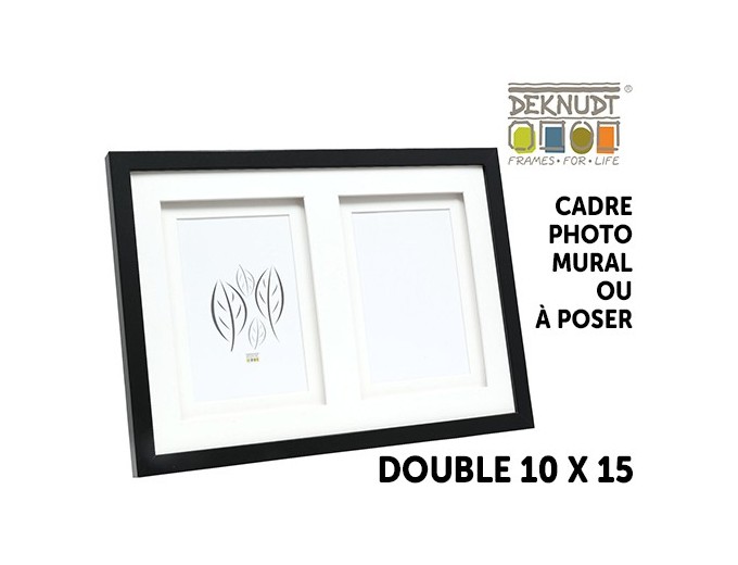 Deknudt cadre bois avec passe-partout double 2 photos S65KP2