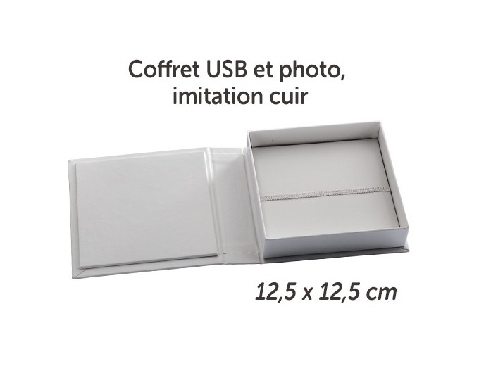 DEKNUDT COFFRET CLEF USB ET PHOTO BLANC
