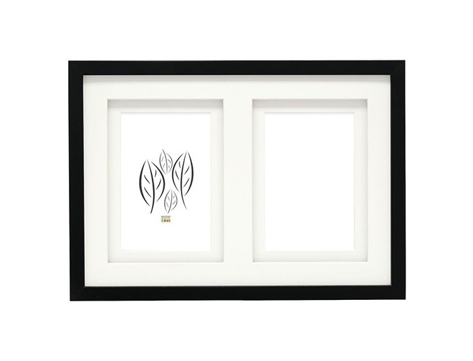 Deknudt cadre bois avec passe-partout double 2 photos S65KP2