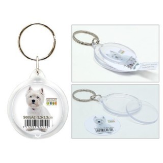 DEKNUDT LOT DE 10 PORTE-CLEFS PLEXI ROND 3,3x3,3