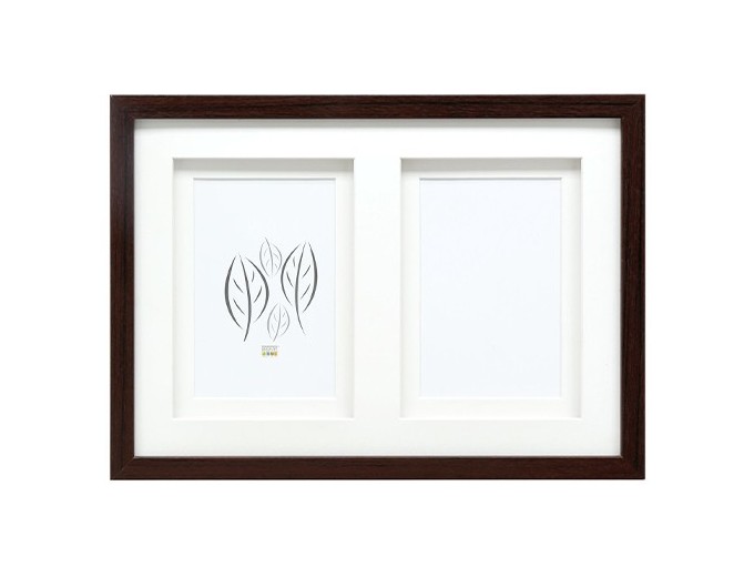 Deknudt cadre bois avec passe-partout double 2 photos S65KP2