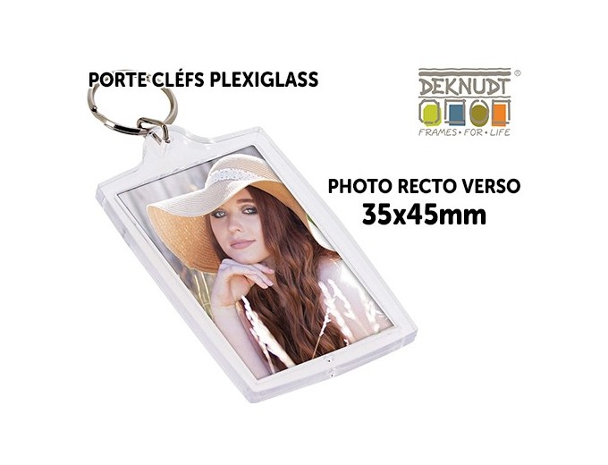 DEKNUDT LOT DE 10 PORTE-CLEFS PLEXI3,5x4,5