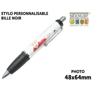 DEKNUDT STYLO BILLE NOIR   PHOTO PERSO 48 x 64