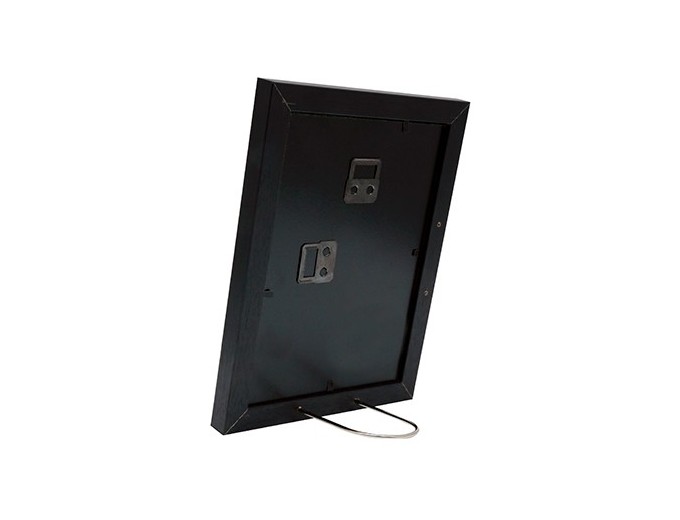 CADRE DOUBLE BOIS NOIR 2 PH 10X15 AVEC PP BLANC