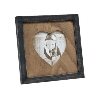 DEKNUDT CADRE BOIS NOIR PH 10X10 AVEC PP TON BOIS