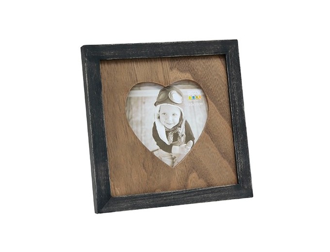 DEKNUDT CADRE BOIS NOIR PH 10X10 AVEC PP TON BOIS