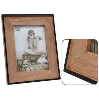 DEKNUDT CADRE BOIS  POUR 10X15 AVEC BORD NOIR FIN