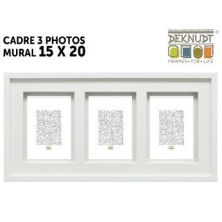 Deknudt cadre avec double passe-partout pour 3 photos S67NKP3