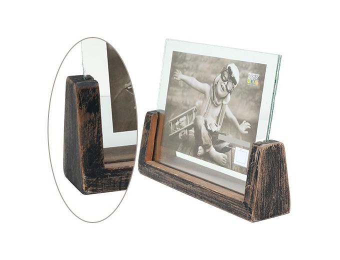 Deknudt cadre verre avec support bois horizontale S67TZH