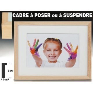 DEKNUDT CADRE BOIS NATUREL AVEC PPTT 10X15