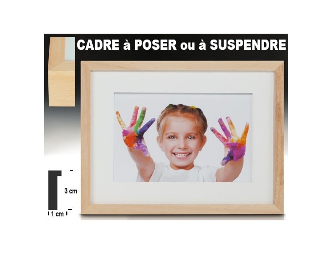 DEKNUDT CADRE BOIS NATUREL AVEC PPTT 10X15