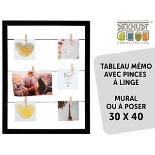 Deknudt tableau mémo 30x40 avec pinces S68VA