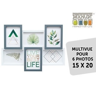 Deknudt cadre bois multivue pour 6 photos S68VC
