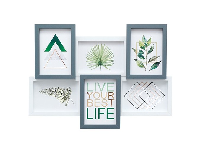 Deknudt cadre bois multivue pour 6 photos S68VC