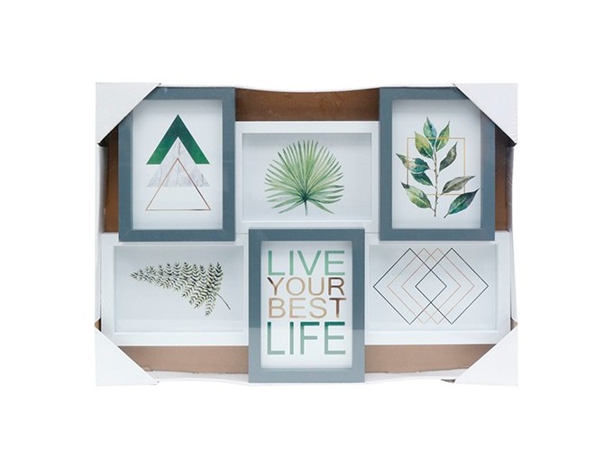 Deknudt cadre bois multivue pour 6 photos S68VC