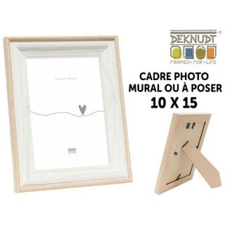 Deknudt cadre bois blanc avec biseau S68VG