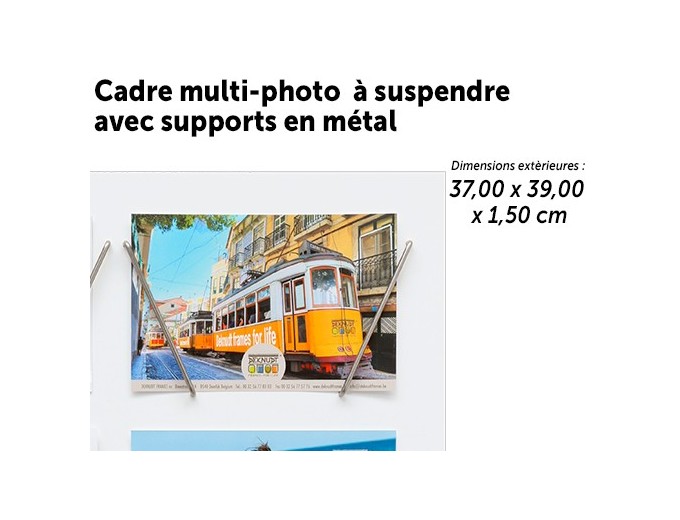 DEKNUDT CADRE MURALE PR 6 PHOTOS 10X15 BLANC