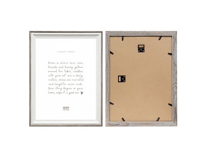 Deknudt cadre bois blanc avec biseau S68VG