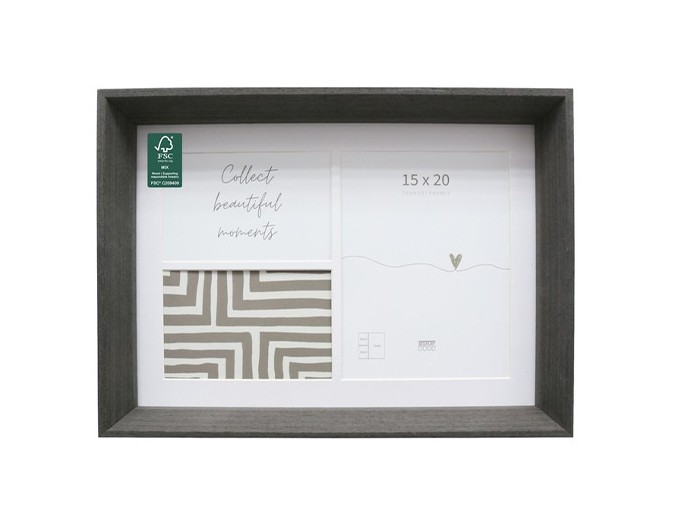 Deknudt cadre bois 3 photos multivue 10x15 et 15x20 S68YH