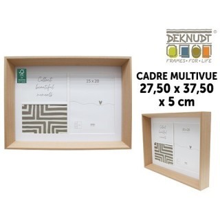 Deknudt cadre bois 3 photos multivue 10x15 et 15x20 S68YH