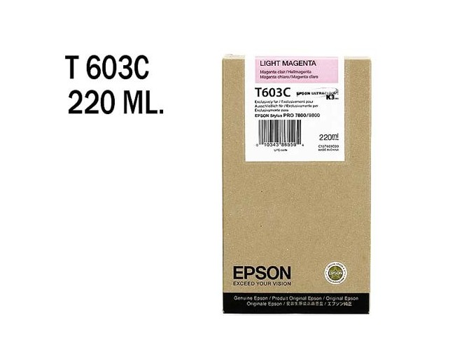 EPSON ENCRE MAGENTA CLAIR  SP 7800 9800 220ml