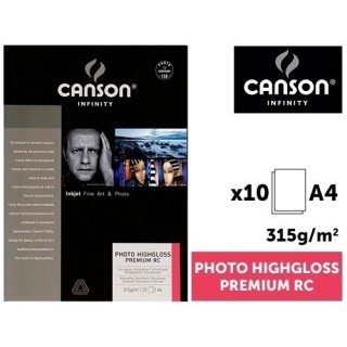 CANSON PHOTO HIGHGLOSS PREMIUM RC 315g A4 10f
