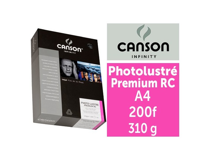 CANSON Photolustre Premium RC A4 310g Blanc 200f