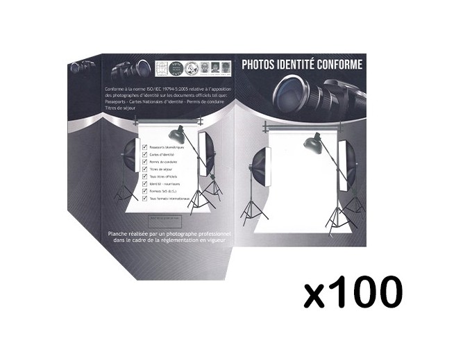 100 POCHETTES PHOTOS NUMERIQUES  ET IDENTITES