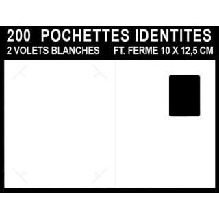 200 POCHETTES IDENTITES POLA FUJI 2 VOLETSBLANCHE